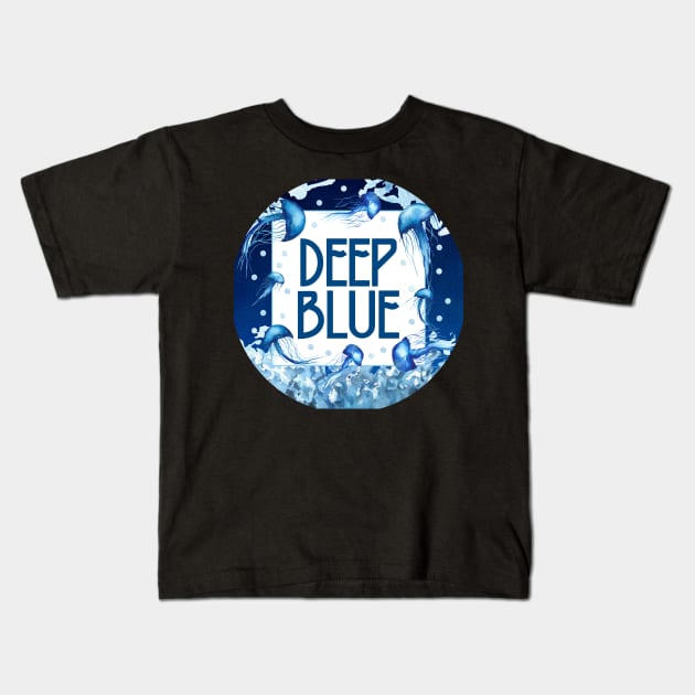 Deep Blue Waters Kids T-Shirt by Mama_Baloos_Place